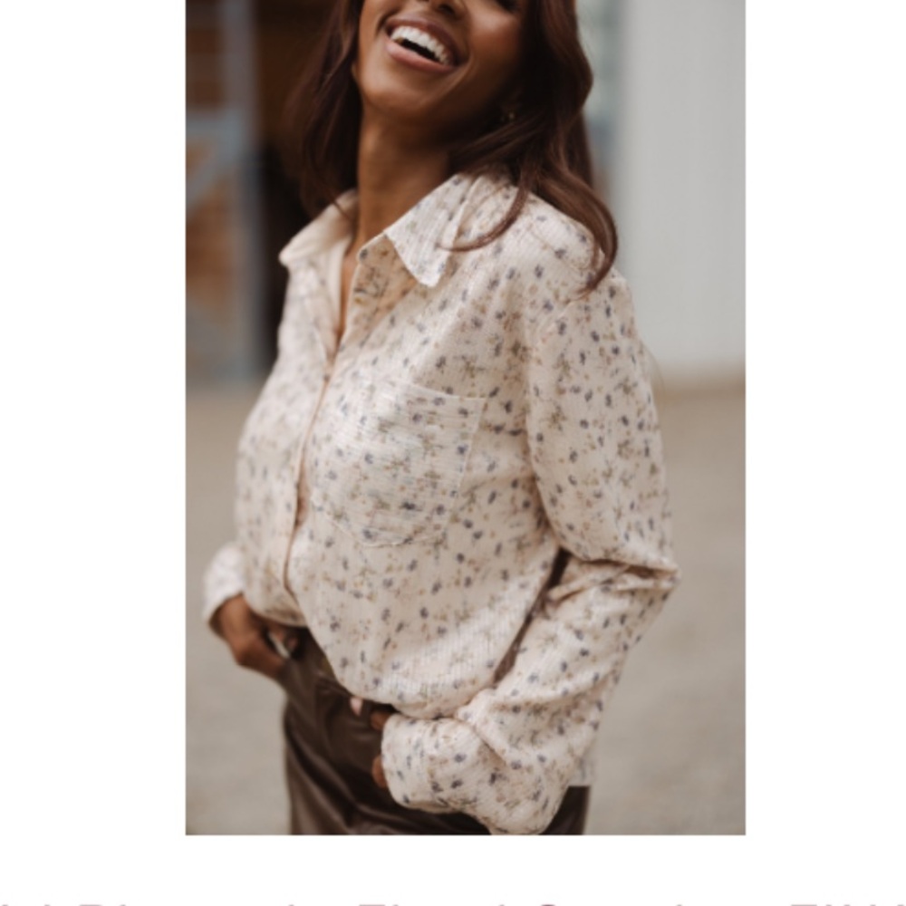 Ivy City Val Blouse in Floral Sequins
